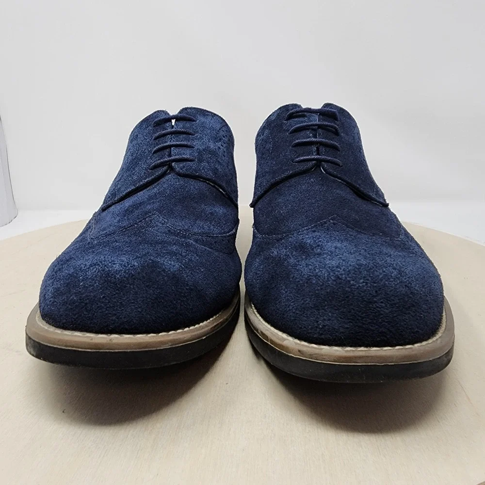 Bruno Marc Blue Suede Shoe‎ 13 Men Urban 08 Wingtip Brogue Oxford Dress Leather